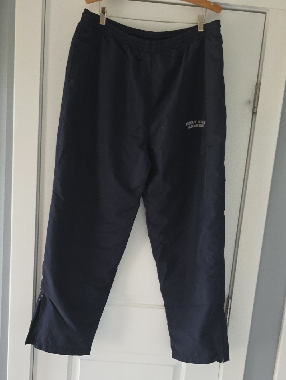 Perry Ellis Navy Track Pants with Subtle Logo